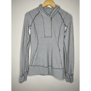 Lululemon Think Fast Pullover 6 Mini Check Pique White Heathered Slate W3H69S